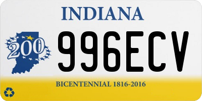 IN license plate 996ECV