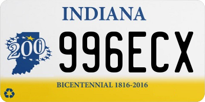 IN license plate 996ECX