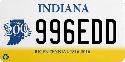 IN license plate 996EDD