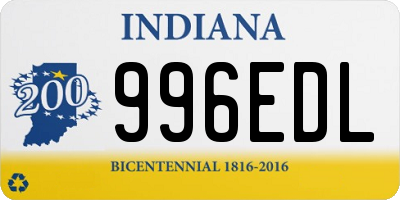 IN license plate 996EDL