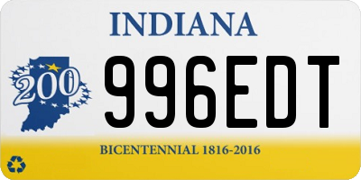 IN license plate 996EDT