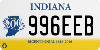 IN license plate 996EEB