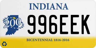 IN license plate 996EEK