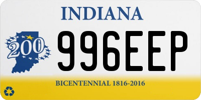 IN license plate 996EEP