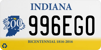 IN license plate 996EGO