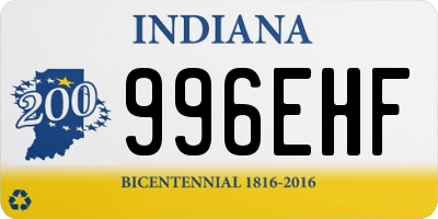 IN license plate 996EHF