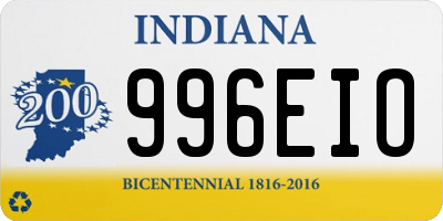 IN license plate 996EIO