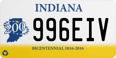 IN license plate 996EIV