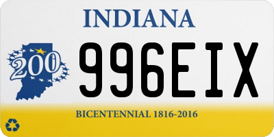 IN license plate 996EIX