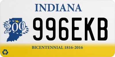 IN license plate 996EKB