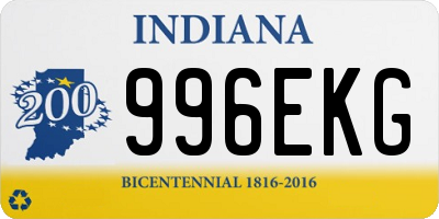 IN license plate 996EKG