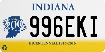 IN license plate 996EKI