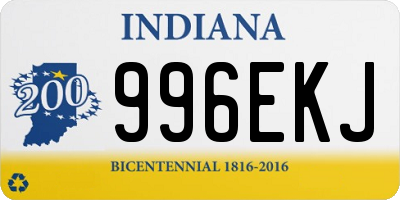 IN license plate 996EKJ