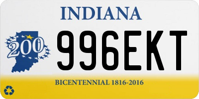 IN license plate 996EKT