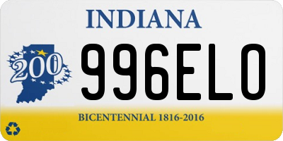 IN license plate 996ELO