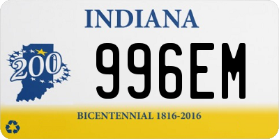 IN license plate 996EM
