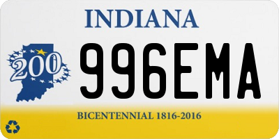 IN license plate 996EMA