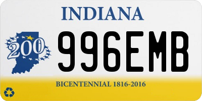 IN license plate 996EMB