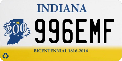 IN license plate 996EMF