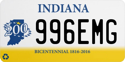 IN license plate 996EMG