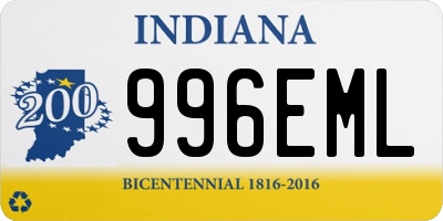 IN license plate 996EML