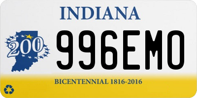 IN license plate 996EMO