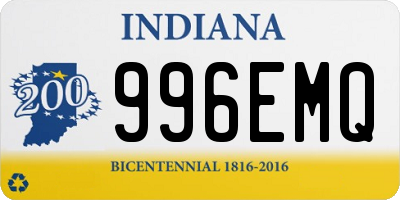 IN license plate 996EMQ