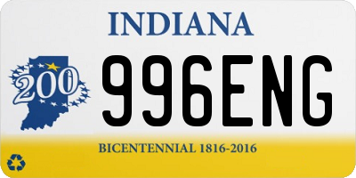 IN license plate 996ENG