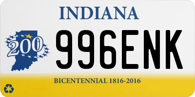 IN license plate 996ENK