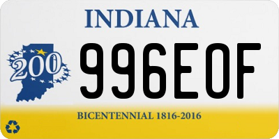 IN license plate 996EOF