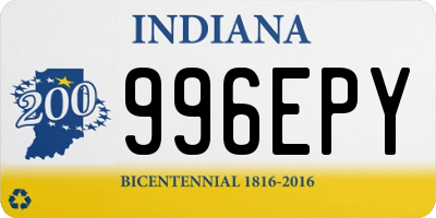 IN license plate 996EPY