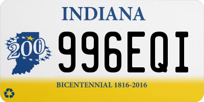 IN license plate 996EQI