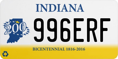 IN license plate 996ERF