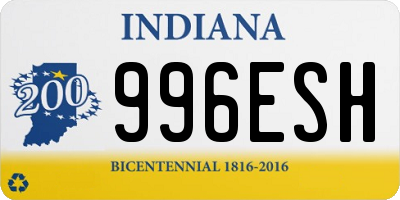 IN license plate 996ESH