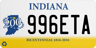 IN license plate 996ETA
