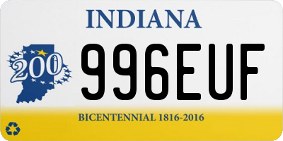 IN license plate 996EUF