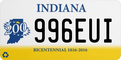 IN license plate 996EUI