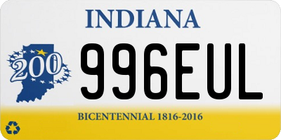 IN license plate 996EUL