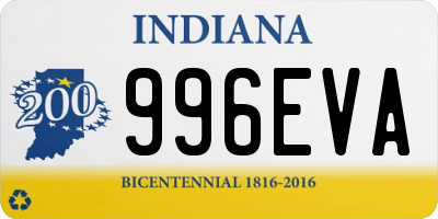 IN license plate 996EVA