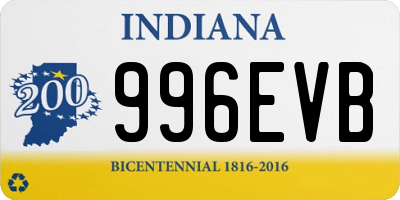 IN license plate 996EVB