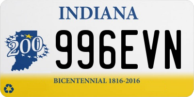 IN license plate 996EVN