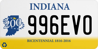 IN license plate 996EVO