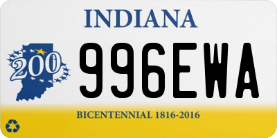 IN license plate 996EWA