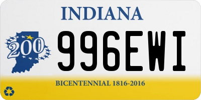 IN license plate 996EWI