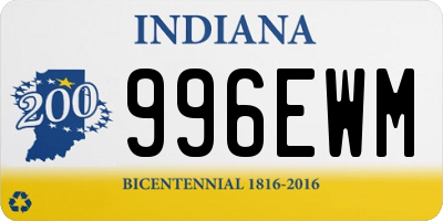 IN license plate 996EWM