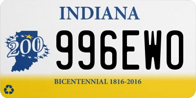 IN license plate 996EWO