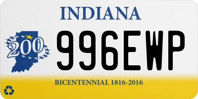 IN license plate 996EWP