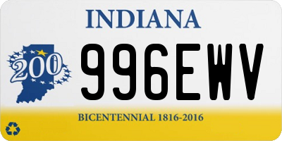 IN license plate 996EWV