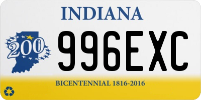 IN license plate 996EXC