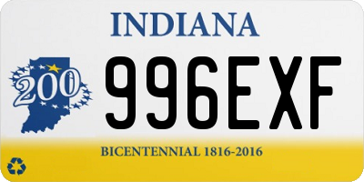 IN license plate 996EXF